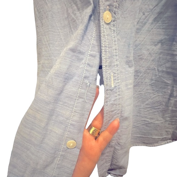 Men’s Big & Tall True Nation Tab Sleeve Button Down Light Blue Size 2XL - Picture 9 of 14